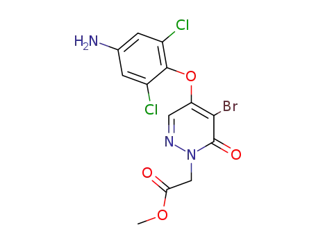 4-(4-amino-2,6-dichlorophenoxy)-5-bromo-1-(methoxycarbonylmethyl)pyridazin-6-one