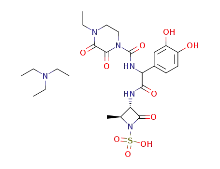 (2S,3S)-3-{2-(3,4-Dihydroxy-phenyl)-2-[(4-ethyl-2,3-dioxo-piperazine-1-carbonyl)-amino]-acetylamino}-2-methyl-4-oxo-azetidine-1-sulfonic acid; compound with triethyl-amine