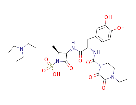 (2S,3S)-3-{(S)-3-(3,4-Dihydroxy-phenyl)-2-[(4-ethyl-2,3-dioxo-piperazine-1-carbonyl)-amino]-propionylamino}-2-methyl-4-oxo-azetidine-1-sulfonic acid; compound with triethyl-amine