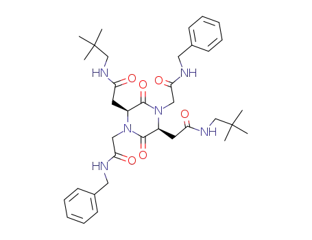 2-{(2S,5S)-1,4-Bis-(benzylcarbamoyl-methyl)-5-[(2,2-dimethyl-propylcarbamoyl)-methyl]-3,6-dioxo-piperazin-2-yl}-N-(2,2-dimethyl-propyl)-acetamide