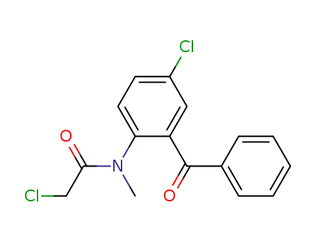 Molecular Structure of 6021-21-2 (N-(2-benzoyl-4-chlorophenyl)-2-chloro-N-methylacetamide)