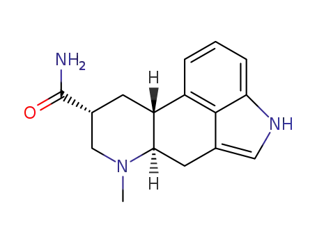 Molecular Structure of 2410-19-7 (6-methylergoline-8beta-carboxamide)