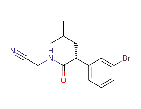 (2R)-2-(3-bromophenyl)-N-(cyanomethyl)-4-methylpentanamide