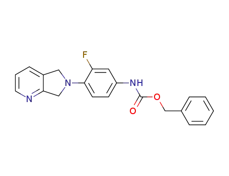 Molecular Structure of 344460-43-1 (Carbamic acid,
[4-(5,7-dihydro-6H-pyrrolo[3,4-b]pyridin-6-yl)-3-fluorophenyl]-,
phenylmethyl ester)