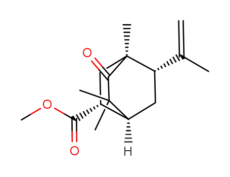 Molecular Structure of 733001-15-5 (Bicyclo[2.2.2]octane-2-carboxylic acid,
4,6,6-trimethyl-8-(1-methylethenyl)-5-oxo-, methyl ester, (1S,2R,4S,8S)-)