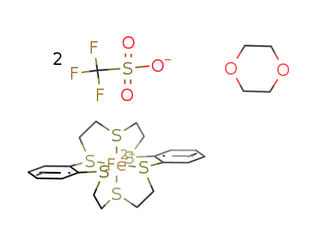 (2,3,11,12-dibenzo-1,4,7,10,13,16-hexathiacyclooctadeca-2,11-diene)Fe(trifluoromethanesulfonate)2*dioxane