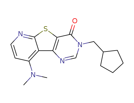 3-Cyclopentylmethyl-9-dimethylamino-3H-pyrido[3',2':4,5]thieno[3,2-d]pyrimidin-4-one