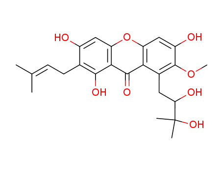 1,3,6-trihydroxy-2-(3-methyl-2-butenyl)-7-methoxy-8-(2,3-dihydroxy-3-methylbutyl)xanthone