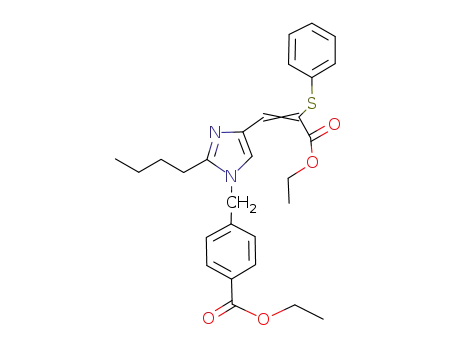 4-[2-butyl-4-(2-ethoxycarbonyl-2-phenylsulfanyl-vinyl)-imidazol-1-ylmethyl]-benzoic acid ethyl ester