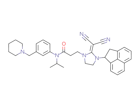 N-isopropyl-N-[3-(piperidinomethyl)phenyl]-3-[3-(1-acenaphthenyl)-2-dicyanomethylidene imidazolidin-1-yl]propionamide