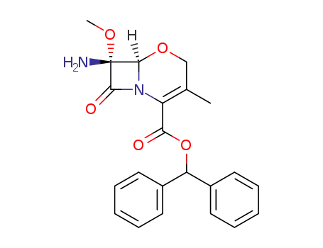 (6R)-7t-amino-7c-methoxy-3-methyl-8-oxo-(6rH)-5-oxa-1-aza-bicyclo[4.2.0]oct-2-ene-2-carboxylic acid benzhydryl ester