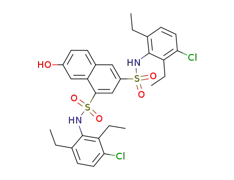 N1,N3-di(3-chloro-2,6-diethylphenyl)-7-hydroxynaphthalene-1,3-disulfonamide