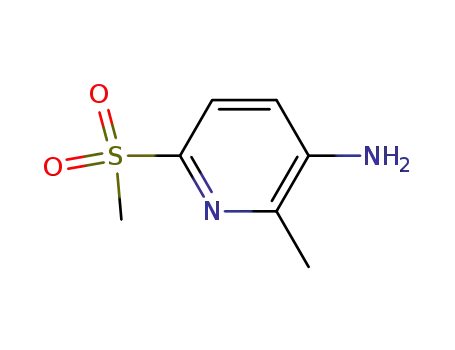 Molecular Structure of 897732-75-1 (3-PyridinaMine, 2-Methyl-6-(Methylsulfonyl)-)
