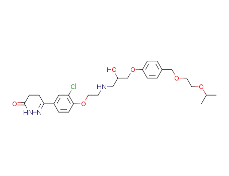 6-[4-[2-[3-(4-(2-isopropoxyethoxy-methyl)phenoxy)-2-hydroxy-propylamino]ethoxy]-3-chloro-phenyl]-4,5-dihydro-3(2H)-pyridazinone