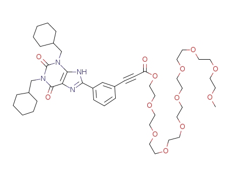 3-{4-[1,3-Bis(cyclohexylmethyl)-1,2,3,6-tetrahydro-2,6-dioxo-9H-purin-8-yl]phenyl}propiolic Acid Nonaethylene Glycol Methyl Ether Ester