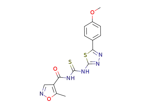 N-(5-(4-methoxyphenyl)-1,3,4-thiadiazole-2-yl)-N'-(5-methylisoxazoyl)thiourea