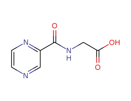 57229-37-5,pyrazinuric acid,Glycine,N-(pyrazinylcarbonyl)- (7CI,9CI); Glycine, N-pyrazinoyl- (6CI);N-Pyrazinylcarbonylglycine; Pyrazinoylglycine; Pyrazinuric acid