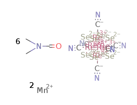 catena-(octakis(μ3-selenido)-hexakis(μ2-cyano)-hexarhenium(III)-tris(dimethylformamido)manganese(II))