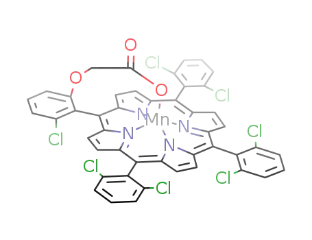 5-{2-(OOC-methoxy)-6-chlorophenyl}-10,15,20-tris(2,6-dichlorophenyl)porphyrin Mn(III)