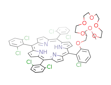 5-[2-chloro-6-[(18-crown-6)methyloxy]phenyl]-10,15,20-tri-(2,6-dichlorophenyl) porphyrin