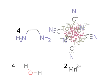 [Mn(H2O)bis(ethylenediamine)][Mn bis(ethylenediamine)]2 Re6Te8(CN)6 (H2O)3