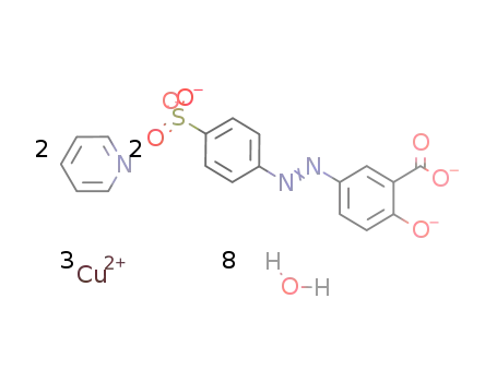 [Cu3(5-(4-sulfophenylazo)salicylic acid(-3H))2(pyridine)2(H2O)8]