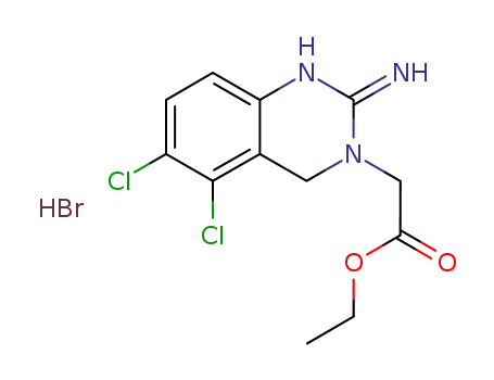 Ethyl-5,6-dichloro-3,4-dihydro-2(1H)imino quinazoline-3-acetate hydrobromide