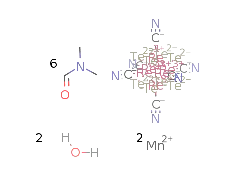 catena-(octakis(μ3-tellurido)-hexakis(μ2-cyano)-hexarhenium(III)-aqua-bis(dimethylformamido)manganese(II))bis(dimethylformamide)