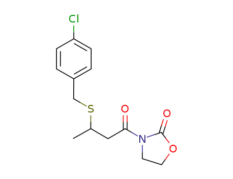 3-(3-(4-chlorobenzylthio)butanoyl)oxazolidin-2-one