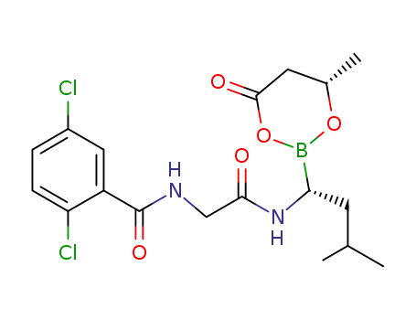 2,5-dichloro-N-[2-({(1R)-3-methyl-1-[(4S)-4-methyl-6-oxo-1,3,2-dioxaborinan-2-yl]butyl}amino)-2-oxoethyl]benzamide