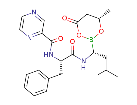 N-[(1S)-1-benzyl-2-({(1R)-3-methyl-1-[(4S)-4-methyl-6-oxo-1,3,2-dioxaborinan-2-yl]butyl}amino)-2-oxoethyl]pyrazine-2-carboxamide