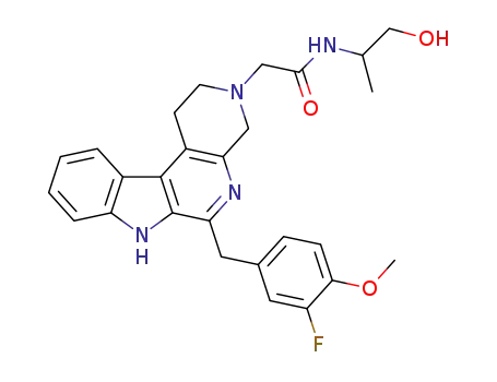 2-[6-(3-fluoro-4-methoxybenzyl)-1,2,4,7-tetrahydro-3H-indolo[2,3-c][1,7]naphthyridin-3-yl]-N-(2-hydroxy-1-methylethyl)acetamide