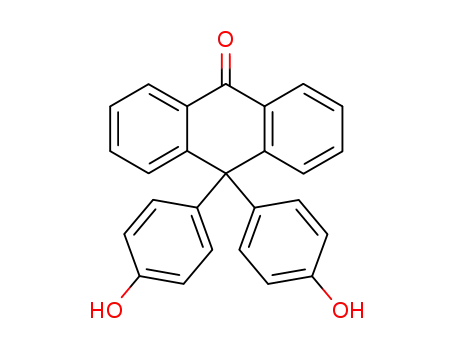 Molecular Structure of 16889-49-9 (9(10H)-Anthracenone, 10,10-bis(4-hydroxyphenyl)-)