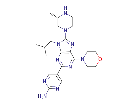 5-{9-isobutyl-8-[(3S)-3-methylpiperazin-1-yl]-6-morpholin-4-yl-9H-purin-2-yl}pyrimidin-2-amine