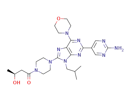 (2S)-4-{4-[2-(2-Aminopyrimidin-5-yl)-9-isobutyl-6-morpholin-4-yl-9H-purin-8-yl]piperazin-1-yl}-4-oxobutan-2-ol