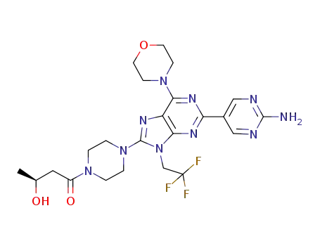 (2S)-4-{4-[2-(2-Aminopyrimidin-5-yl)-6-morpholin-4-yl-9-(2,2,2-trifluoroethyl)-9H-purin-8-yl]piperazin-1-yl}-4-oxobutan-2-ol