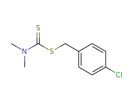 Molecular Structure of 28249-27-6 (1-[(4-chlorophenyl)methylsulfanyl]-N,N-dimethyl-methanethioamide)
