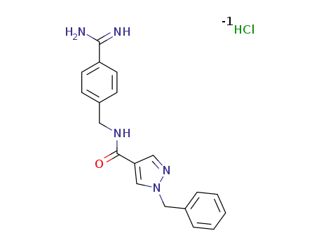 1-benzyl-N-[(4-carbamimidoylphenyl)methyl]pyrazole-4-carboxamide hydrochloride