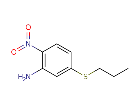 Molecular Structure of 57780-75-3 (2-NITRO-5-(PROPYLTHIO)ANILINE)