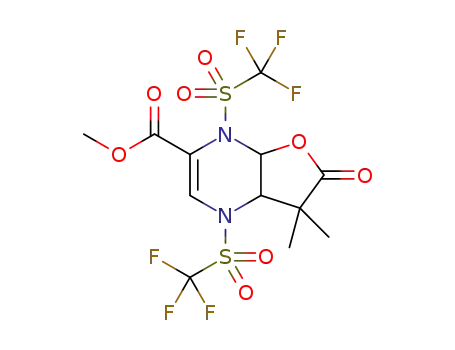 methyl 7,7-dimethyl-6-oxo-1,4-bis(trifluoromethanesulfonyl)-1,4,4a,6,7,7a-hexahydrofuro[2,3-b]pyrazine-3-carboxylate