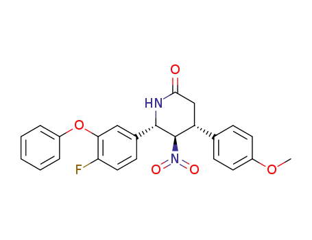6-(4-fluoro-3-phenoxyphenyl)-4-(4-methoxyphenyl)-5-nitropiperidin-2-one