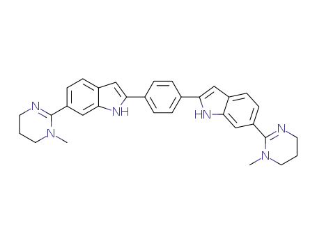 1,4-bis(6-(1-methyl-1,4,5,6-tetrahydropyrimidin-2-yl)-1H-indol-2-yl)benzene
