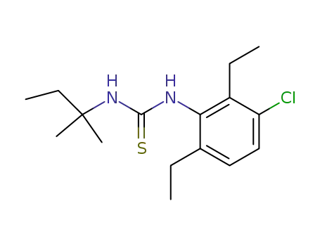 Molecular Structure of 67355-08-2 (Thiourea, N-(3-chloro-2,6-diethylphenyl)-N'-(1,1-dimethylpropyl)-)