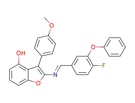 2-(4-fluoro-3-phenoxybenzylideneamino)-3-(4-methoxyphenyl)benzofuran-4-ol