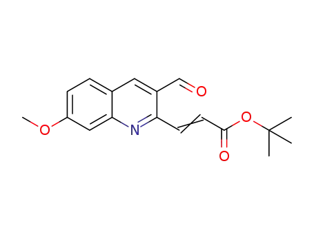 3-(3-formyl-7-methoxy-quinolin-2-yl)acrylic acid tert-butyl ester