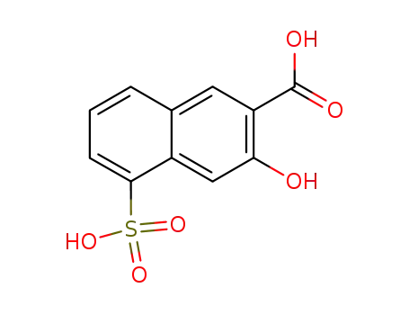 Molecular Structure of 86-64-6 (3-hydroxy-5-sulpho-2-naphthoic acid)