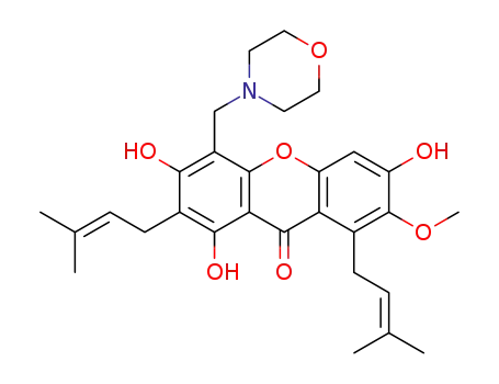 1,3,6-trihydroxy-7-methoxy-2,8-bis(3-methylbut-2-en-1-yl)-4-(morpholinomethyl)-9H-xanthen-9-one