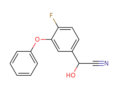 2-(4-fluoro-3-phenoxyphenyl)-2-hydroxyethanenitrile