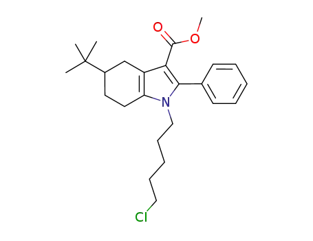 methyl 5-tert-butyl-1-(5-chloropentyl)-2-phenyl-4,5,6,7-tetrahydro-1H-indole-3-carboxylate