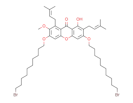 3,6-bis((10-bromodecyl)oxy)-1-hydroxy-7-methoxy-2,8-bis(3-methylbut-2-en-1-yl)-9H-xanthen-9-one